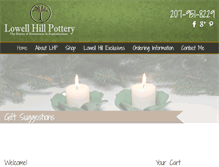 Tablet Screenshot of lowellhillpottery.com